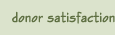 donor satisfaction
